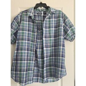 Chaps Men's 2XL plaid button down shirt